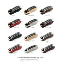Bao Da Xe Thông Minh Chìa Khóa Fob Cho Porsche 911 Macan Boxster Cayenne Panamera Taycan Cayman 971 9YA 718 Vỏ Chìa Khóa