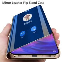 Bao da Xiaomi MI 8 6X 9 SE POCO F1 ống Clear Mirror View Flip bồ câu Bao da Giá đỡ vỏ cứng