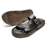 [Bao giá shoppee] Dép da nam cao cấp da bò thật DE40AZ (Đen+Nâu) Cao cấp 2020 new :