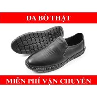 [Bao giá shoppee] Giày mọi nam da bò thật cao cấp GL08 (Đen)