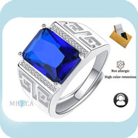 Bao gồm chứng chỉ GRA |Nhẫn mở họa tiết lưng rỗng hình vuông thanh lịch bạch kim