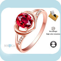 Bao gồm chứng chỉ GRA |Nhẫn Nữ 18K Vàng Hồng Thời Trang Kim Cương Đính Rỗng Hình Trái Tim Mở Nhẫn