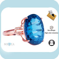 Bao gồm chứng chỉ GRA |Nhẫn Nữ 18K Vàng Hồng Micro Kim Cương Quá Khổ Moissanite Mở Nhẫn