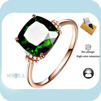 Bao gồm chứng chỉ GRA |Nhẫn nữ 18K Vàng hồng Đơn giản Nhẫn mở kim cương vuông duyên dáng