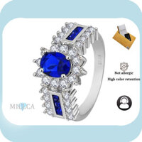 Bao gồm chứng chỉ GRA |Nhẫn nữ bạch kim thời trang sáng tạo Full Diamond SUNFLOWER Ring