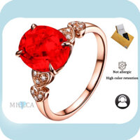 Bao gồm chứng chỉ GRA |Nhẫn nữ Nhẫn kim cương hình trái tim thời trang vàng hồng 18K