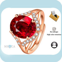 Bao gồm chứng chỉ GRA |Nhẫn Nữ 18K Vàng Hồng Sáng Tạo Rỗng Kẻ Sọc Moissanite Mở Nhẫn