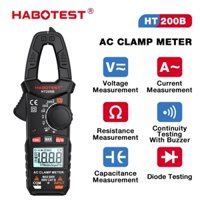 (Bảo hàng 1 năm)HABOTEST HT200A/B/D Ampe kìm Đồng hồ kẹp dòng vạn năng đo tụ, tần số, nhiệt độ, điện trở, điện áp