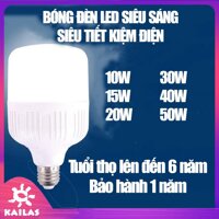 [BẢO HÀNH 1 ĐỔI 1] Bóng Đèn LED Siêu Sáng Siêu Tiết Kiệm Điện Tuổi Thọ 25000 Giờ Đui E27 Đèn Led Chiếu Sáng Bóng Đèn Led 1m2- KAILAS