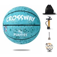 [BẢO HÀNH 1 ĐỔI 1] Bóng Rổ Da Crossway Size 7 - Tặng Bơm, Balo rút,Túi lưới,Kim bơm