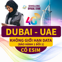 [BẢO HÀNH 1 ĐỔI 1] SIM DU LỊCH DUBAI - ABU DHABI - UAE 1-30 NGÀY - KHÔNG CẦN KÍCH HOẠT - CÓ ESIM