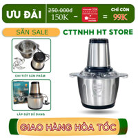 💥BẢO HÀNH 1 ĐỔI 1💥Máy Xay Thịt Công Suất 250W, Cối Inox, Máy Xay Đa Năng 4 Lưỡi Cắt, Xay Cua Cá, Tỏi Ớt, Rau Củ Quả.