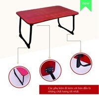 [BẢO HÀNH 1 NĂM] Bàn gấp học sinh gấp gọn bàn học mini đẹp sử dụng gỗ thịt 100% tiện lợi màu đỏ FLATINOR