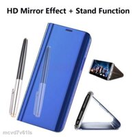 Bảo Hành 1 năm Bao da điện thoại mặt gương nắp lật cho Samsung Galaxy Note 10 Plus Note 9 Note 8 Note 20 Ultra Samsung S