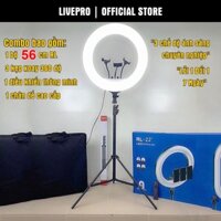 [BẢO HÀNH 1 NĂM] Đèn Livestream bán hàng chuyên nghiệp size lớn 45, 56cm siêu sáng, Đèn live Ring Led tròn RL21 cao cấp