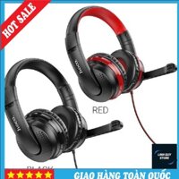 ⭐Bảo hành 1 năm⭐Tai nghe chụp tai gaming có mic hoco w103 , bass khủng có nút điều chỉnh âm lượng chuyên game