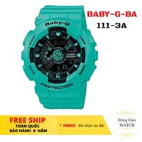 [Bảo hành 10 năm] Đồng hồ thể thao nữ Baby-g BA-111-3A full phụ kiện [Hưng Hân Shop]