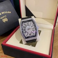 (Bảo hành 12 tháng) Đồng hồ nam Franck muller thể thao đính đá cao cấp tặng hộp và vòng tay DH402