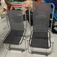 [BẢO HÀNH 12 THÁNG] ghế xếp inox lưng cao cafe [ MẪU MỚI 2021] ghế xếp inox lưới textilene lò xo
