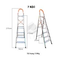 [Bảo Hành 12 Tháng] Thang Ghế Nhôm [100%] Nhập Khẩu Đài Loan - 7 Bậc Cao 2m15 - Hành Chính Hãng Takiyaya