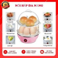 💥[BẢO HÀNH 12 THÁNG]💥Máy Luộc Trứng Và Hấp Thực Phẩm Egg Poacher 2 Tầng💥SIÊU HOT💥 Hot