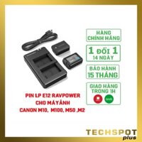 Bảo hành 15 Tháng | Pin LP E12 Ravpower cho máy ảnh canon M10, canon M100, canon M50 , canon M2 | Chính Hãng