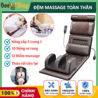 [BẢO HÀNH 2 NĂM] Đệm massage toàn thân cao cấp, thảm massage hồng ngoại xoa bóp đảo chiều, máy rung massage tần số cao