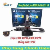 Bảo Hành - 24T GT Chân HS1, H4 Led - Cặp Đèn Pha Bóng 9000Lm 45w 360 Độ Ip67