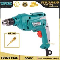 [BẢO HÀNH CHÍNH HÃNG] Máy khoan điện 500W TOTAL TD205106E có đảo chiều quay, tốc độ quay 0 đến 2800 vòng phút - MOSACO