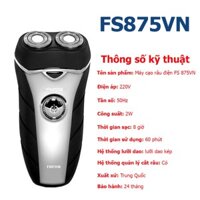 [Bảo Hành Flyco 2 Năm] Máy Cạo Râu Flyco FS875VN 2 Lưỡi Kép - Hàng Chính Hãng