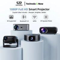 【bảo hành một năm】Goojodoq Máy chiếu Wifi 8K Full HD 1080P 12000 LM hỗ trợ đồng bộ màn hình điện thoại thông minh Android