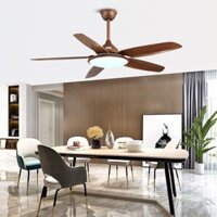 (Bảo hành) Quạt trần đèn 5 cánh nhựa chao đèn to sáng,động cơ lõi đồng Inverter gió rất mạnh trang trí phòng khách, ngủ