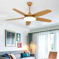 (Bảo Hành) Quạt Trần Động Cơ DC Chạy 6 Cấp Độ Gió, Có 3 Chế Độ Đèn, Phù Hợp Cho Mọi Không Gian Phòng Khách, Ngủ, Bếp