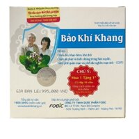 Bảo khí khang - Tăng cường sức khỏe hô hấp - Hộp 20 viên - Hộp 2 lọ