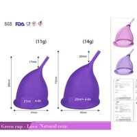 BAO KHÔNG RỚT , RÚT KO KẾN Cốc nguyệt san Greencup đạt chuẩn FDA Hoa Kỳ, menstrual cup easy fit