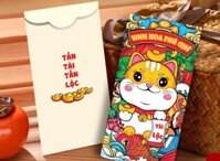 Bao Lì Xì 2023 Tết Độc Lạ Màu Đỏ Đẹp Hoạt Hình Kỷ Mão Cute Dễ Thương - MP-3 - 10 bao