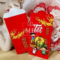 Bao Lì Xì 2023 Tết Độc Lạ Màu Đỏ Đẹp Hoạt Hình Kỷ Mão Cute Dễ Thương - MP-9 - 10 bao