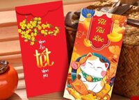 Bao Lì Xì 2023 Tết Độc Lạ Màu Đỏ Đẹp Hoạt Hình Kỷ Mão Cute Dễ Thương - MP-1 - 1 bao