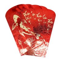 BAO LÌ XÌ CAO CẤP " XUÂN TÂN SỬU " CHỮ "CÁ KOI"