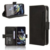 Bao Nắp Gập Chất Giả Da Có Nhiều Ngăn Đựng Thẻ Cho Điện Thoại oppo find n3 5g Ốp