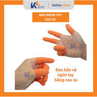 Bao ngón tay cao su màu Cam gai sần tăng độ bám, ma sát chống tĩnh điện, chống thấm co giãn tốt