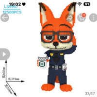 [BẢO NHI STORE 97] [SIZE: 60CM] Mô hình đồ chơi lắp ráp/xếp hình Cáo cam cảnh sát cầm ly siêu đẹp 🖤