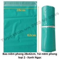 Bao niêm phong 28x42cm, Túi niêm phong loại 2                         &nbsp(&nbspXanh Ngọc&nbsp)