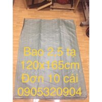 bao pp 2,5tạ 120x165cm, bao dệt pp, bao tải đóng hàng, bao đựng hàng, bao đóng hàng quần áo, bao chở hàng, bao dong hàng