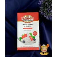 [Bảo quản lạnh] Kem sữa Whipping cream President 1L ⚡HSD 21/8/2024⚡ kem sữa/kem tươi/whipping cream
