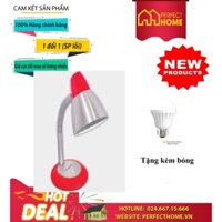 BÃO SALE {Hàng chính hãng} ( Hàng_Chính hãng) Đèn bàn Điện Quang ĐQ DKL02 B (chóa inox, đỏ trắng, có bóng)