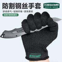 bao tay bảo hộ chống cắt Găng tay sắt năm ngón chống cắt chống đâm chống dao cắt xích giáp tay lực lượng đặc biệt găng tay cắt dây kim loại chịu mài mòn găng tay sợi bảo hộ găng tay làm bếp chống cắt