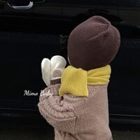 Bao tay len hình gấu, găng tay phong cách hàn quốc cho bé BT01 Mimo Baby