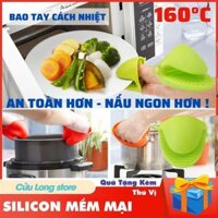 Bao Tay Nhà Bếp Nấu Ăn cách nhiệt 160 độ an toàn bảo hộ tay khi đun nấu chống trượt găng tay cao su bắt nồi xong chảo đĩa nóng