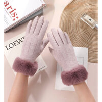 Bao tay nữ , găng tay đi lạnh mùa thu mùa đông, găng tay nữ chất liệu nỉ ấm áp cảm ứng điện thoại chống nắng cách nhiệt